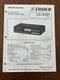 Fisher CA-856R Integrated Stereo Amplifier Service Manual OEM Vintage Diagrams