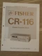 Fisher CR-116 Service Manual Stereo Cassette Deck