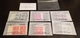 US Stamps - Book #PB-400 (6) Envelopes U.S. Mint Co Stamps #'d as shown