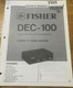 Fisher DEC-100 Stereo TV Sound Adapter Original Service Repair Manual