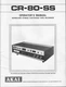 Operating Instructions For Akai CR-80 SS
