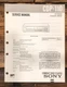 Sony CDP-110 CD Player Service Manual *Original*