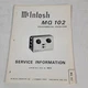 McIntosh MQ102 MQ-102 Environmental Equalizer Service Manual *Original*