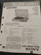 Sony PS-LX410 PS-LX410C Turntable Service Manual Original