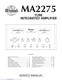 Service Manual Guide For McIntosh MA 2275