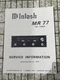 McIntosh MR-77 MR77 Tuner  Service Manual *Original*
