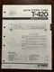 Yamaha T-420 AM/FM Stereo Tuner Service Manual Vintage Original