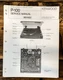 Kenwood P-100 Record Player / Turntable  Service Manual *Original*