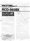 Rotel RCD-965BX CD Player Owners Manual