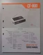 Sony Model CF-800 Clock Radio  Service Manual 