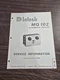 McINTOSH MQ 102 Service