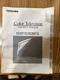 VTG Toshiba Color Television Owner's Manual CE27C15 / CE35F15 Registration Card