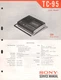 Sony- Model TC-95 - Cassette Corder - Original Service Manual - 