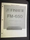 FISHER FM-650 Tuner Service Manual Original