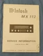 McIntosh MX-112 tuner-preamplifier - Service Information service manual - RARE 