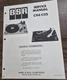 BSR C114/C115 Turntable Service Manual - OEM