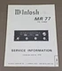 McIntosh Tuner MR-77 Service Manual D-2814