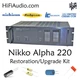 Nikko alpha 220 restoration recap repair upgrade rebuild kit capacitor