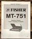 Fisher MT-751 Record Player / Turntable Service Manual *Original*