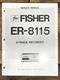 Fisher ER-8115 8 Track Recorder Service Manual *Original*