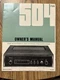 Original McIntosh C504 Stereo Preamplifier Manual Writing