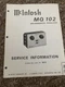 Vintage Mcintosh MQ102 Service Manual Information Original