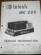 McIntosh MC-250 Service Manual Power Amplifier 21L98 23L47 Original