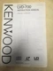 Kenwood Owner Operating Manual for the LVD-700 CD CDV LD Player