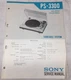 SONY PS-3300 TURNTABLE SYSTEM ORIGINAL SERVICE MANUAL SCHEMATIC M099