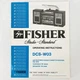 FISHER DCS-W03 AM FM Cassette Receiver Stereo Turntable Operating Instructions