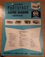 Sams Photofact Auto Radio Series AR-60 March 1969 Chev Camaro Mustang Plymouth