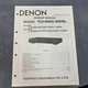 Denon TU-550 & TU-550L Service Manual [Original w/Schematics, Diagrams,etc]