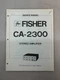 Fisher  CA-2300 Original Service Manual Free Shipping