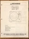 Mitsubishi DP-11 Record Player / Turntable  Service Manual *Original*