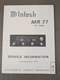 MCINTOSH MR 77 FM Tuner Service Manual D0017