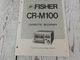 FISHER CR-M100 Cassette Deck SERVICE MANUAL w/wiring diagram