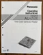 Panasonic MII VCR AU-F65 Time Coder Gen/Reader - Original Factory Owner's Manual