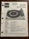 Dual 1224 1225 Turntable Record Player Service Manual Original OEM Genuine