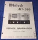 MCINTOSH MI-350 ORIGINAL SERVICE INFORMATION GUIDE SCHEMATIC M303x