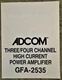 **ORIGINAL**Adcom GFA-2535 3/4 Channel Power Amp Owner's Manual