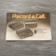 Record a Call Answering System Manual Auto 60A, VOX 70A, Vintage 1975