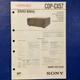 SONY CDP-CX57 Service Manual Original Paper OEM Repair Guide - USA