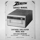 ZENITH &reg; TR15 Service Manual - 8 Track Tape Player - Model D635