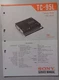 Sony Model TC-95L Cassette TapeCorder  Service Manual 