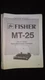 Fisher mt-25 Service Manual original repair book stereo turntable record player