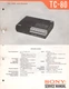 Sony- Model TC-80 - Cassette Corder - Original Service Manual - 