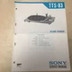 Original Sony Service Manual for the TTS-83 Turntable ~ Repair