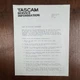 VINTAGE TASCAM CD-701 SERVICE INFORMATION