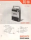 Sony- Model TC-18 - Cassette Corder - Original Service Manual - 