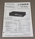 Fisher Integrated Stereo Amplifier CA-855A Service Manual D-3789